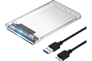 SABRENT Obudowa 2.5 SSD, stacja dokująca HDD, super szybki transfer danych, obsługa UASP, wskaźnik LED, bez użycia narzędzi, kabel USB w zestawie (EC-OCUB)