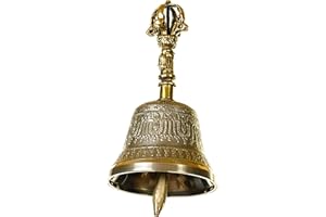 PURITY STYLE Om Bell - Brass Hand Bell - Perfect for use in meditation, yoga, prayer or signalling and attracting attention