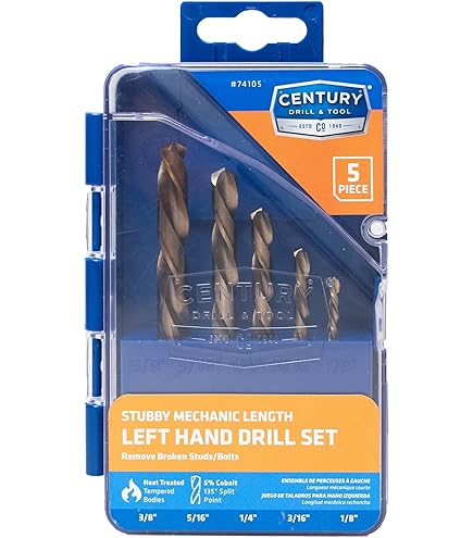 13PCS HSS Left Hand Drill Bit Set For Metal Drilling With Metal Box - HSS Left Hand Drill Bit