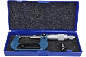 External Micrometer, Premium, Micrometer Measuring Device, Micrometer Precision Machinist Tool, Suitable for Measuring Small Grooves, Drill, Vertical Cutter, 25-50 mm, Micrometer