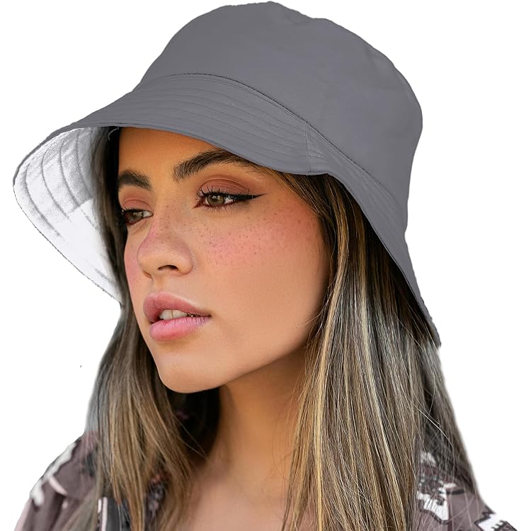 Starblazia Bob Femme Homme Réversible Bucket Hat Pliable en Coton Chapeau de Pêcheur Femme Réglable Chapeau de Soleil pour Outdoor Voyage Plage Jardinier Randonnée Camping,Beige