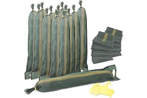 TK THERMALKING 100 Sacchi di sabbia antiallagamento per porte – Sacco vuoto per sabbia per alluvioni – Barriera contro le inondazioni con impugnatura (25 x 100 cm)