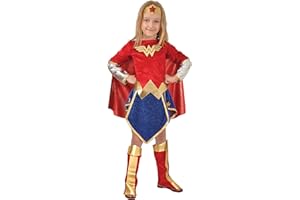 Ciao 11677.3-4 Wonder Woman Costume Originale DC Comics, Bambina, Rosso/Blu, Taglia 3-4 anni