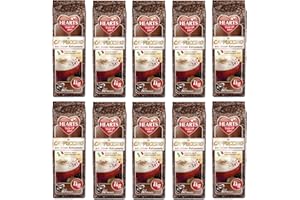 HEART'S HEARTS Cappuccino mit feiner Kakaonote 10 x 1 kg - Genuss nach italienischer Art, ca. 80 Portionen pro Beutel, besonders milchig & cremig, praktische Familienpackung, intensives Aroma