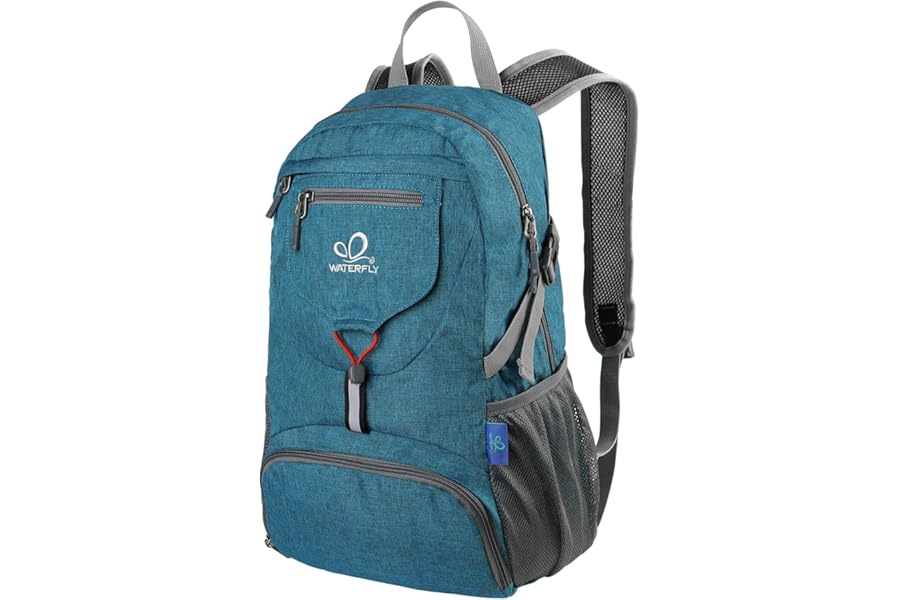 Waterfly Ultra Lightweight Foldable Backpack: 20L Packable Rucksack Daypack for Men Women Hiking Travelling Camping Sports Outdoor