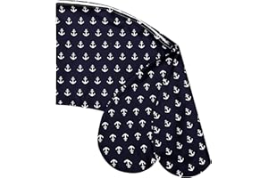 ‎SUGARAPPLE Sugarapple Stillkissen Bezüge, Stillkissenbezug 190 cm für Alle Stillkissen 190 cm und Theraline Original| Bezug Stillkissen 100% BW Öko Tex Standard | In Deutschland genäht | Anker dunkelblau