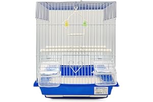 BPS BUENA PET SHOP BPS Cage à oiseaux Nichoir Perruches Canaris avec Mangeoire Pulvérisateur Perchoirs Sauteurs pour se Reposer Couleur Aléatoire 30 x 23 x 39 cm BPS-1185