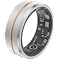findtime Smart Ring for Men Ladies Smart Ring for Women Fitness Ring Fitness Tracker Waterproof Blood Oxygen Sleep Heart Rate Monitor Pedometer Step Counter ios Android Phones (Gold-A, Q/2.24in)