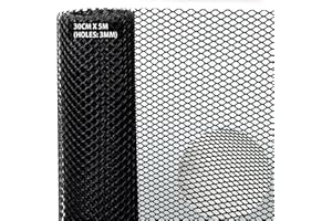 JAHOMFAI Grillage à Poulet en Plastique 5 m, Filet d'Élevage de Volaille pour Jardin et Balcon, Maille pour Décoration de la Maison, Cour (30 cm x 5 m)