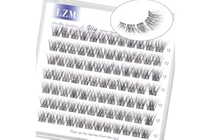 ‎LZM LZM Fake Lashes Wimpern 12mm C Curl Künstliche Wimpern Natürlicher Look Weich DIY Cluster Einzelne (Moon-12)