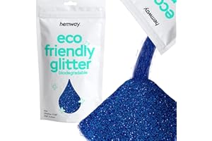 Hemway Eco Friendly biodegradable Glitter 100 g / 3,5 oz Bio cosmético seguro de la chispa Vegano para cara, sombra de ojos - 1/128" 0.008" 0.2mm - azul zafiro