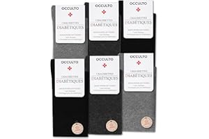 Occulto Chaussette Diabetique Homme lot de 6 (modèle: Oliver)