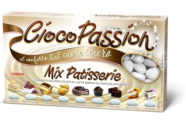 Crispo Confetti Cioco Passion Mix patisserie – färg vit – 1 kg