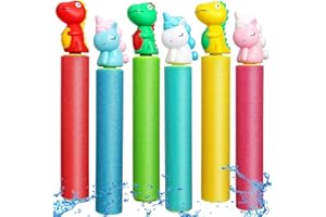 SATISKID 6 Stück Wasserspritzpistole Schaumstoff für Kinder, 26cm Wasserpistole Kinder Spritzpistolen Bunte Spritzpistole Wasser für Jungen und Mädchen, Wasserspritze Wasserspielzeug für Strand Pool Spielzeug