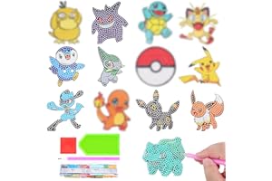 GENHH Diamond Painting Kit Enfant, 28 Pièces DIY Peinture Diamant Animaux Autocollant, Kit Mosaïque pour Enfants 5D Autocollants de Diamant Kits