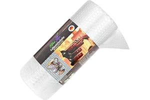 Kitchen Helpis® STRAPAZIERFÄHIGE (75µ/3lagig) Luftpolsterfolie 8mx30cm, Verpackungsfolie, unsere Luftpolster Folie schützt besonders zerbrechliche Dinge, perfekt für Flaschen/teure Dinge geeignet