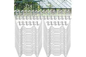 SLTAXAR 100 Stück Gewächshaus Klammern - Edelstahl Klammern für Gewächshaus, Rostfreier Gewächshaus Zubehör für Hohlkammerplatten