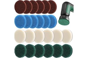 ‎MOSTFUN 24 Stück Aufsatz für Bosch Universal Brush, Elektrische Reinigungsbürste mit Bosch Home and Garden 6033 Akku 6X Schaumstoffpad, 6X Küchenpad, 6X Hochleistungspad, 6X Mikrofaserpad