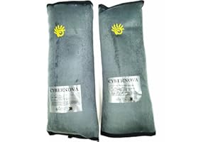 CYBERNOVA 2Stück AutoFahrzeug Seat Gürtel Harness Schulter Pad Cover auto kissen kindersitz polster autositz gurtpolsterfür Kinder Baby Kopf Support schlafen während der Reise (Grau+Grau)