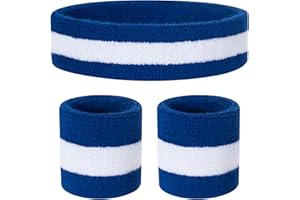 ONUPGO Kinder Schweißbänder Stirnband Armband Set – Athletisches Baumwollschweißband für Sport (1 Stirnband + 2 Armbänder)