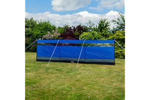 Andes Large Blue Camping Windbreak Beach Windshield Shelter With Top Window