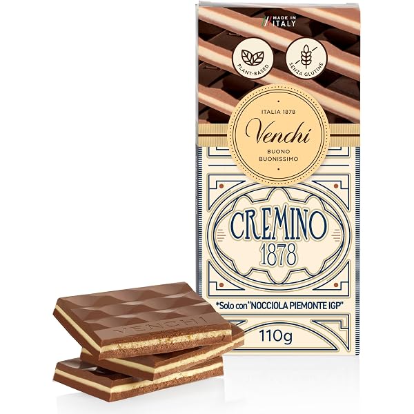 Venchi - Kit 6 Tavolette Cioccolato Senza Zuccheri Aggiunti - 510g, Senza Glutine, Idea Regalo