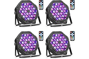 ARRINEW LED Par Strahler RGB Scheinwerfer Discolicht Partylicht für Stage DJ Disco Party Hochzeit Halloween Weihnachten, 4er Set