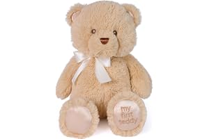 Baby GUND My 1st Teddy Bear Stuffed Animal Plush, Tan 10" | Baby’s First Friend; Newborn Safe Toy Encourages Tactile Sensory Learning and Self-Soothing During Early Pretend Play