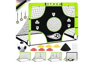 CATCHLUCK Football Goal for Kids Football Net Pop Up Goals Garden Foldable Goal Posts Target Net Training Equipment with Carry Bag