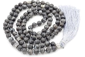 GENERIC Fukugems Mala Tibetano 108 Perline Collana per Donna Uomo Mala Pietra Bracciale Buddista Meditazione Collana