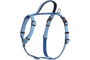 COMPANY OF ANIMALS HALTI Walking Harness, Size Large, Blue, Best Lightweight Dog Harness with Handle, Reflective & Adjustable, Ideal for Puppy Walks, For Small, Medium & Large Dogs