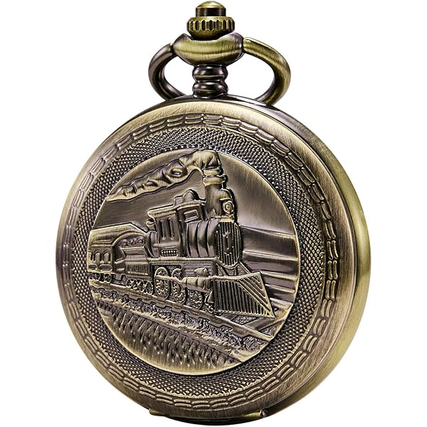 Montre à Gousset Mécanique Homme - Style Rétro Vintage Avec Chaîne - Mouvement Squelette - Cadeau Élégant