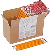 Amazon Basics 2HB Graphite Pencils, Wood Coated, Pre-Sharpened, No Smear, Eraser Tip, School, 150 Pack