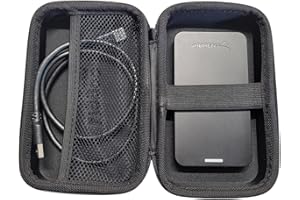 Protective Hard Case for External Hard Drives SSD HDD 2.5 Inch 2.5 Inch External Dimensions 180 x 100 x 60 mm Inner Dimensions 175 x 95 x 58 mm Shock Protection Black (L)