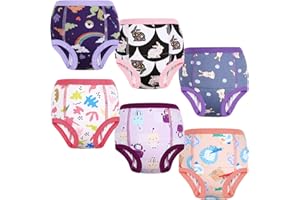MOEMOE BABY Potty Training Trousers, Pack of 6, Potty Training Trousers, Children's Underpants for Girls 4 Years