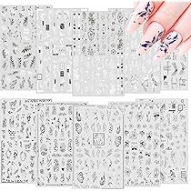 6 Blatt 3D Nagelaufkleber Set – Selbstklebende Nagelsticker Mit Graffiti, Smileys & Abstrakten Designs Für Maniküre