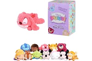 Disney Snuglets Blindbox – plyschsamlarfigur i överraskningslåda, 1 av 12 karaktärer, slumpmässigt urval, gosig minimjuk leks
