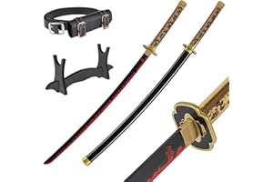 57 SPECIAL REPLICAS Bambou Anime Katana Cosplay Épée, Katana Inspiré Demon Slayer Épée 105 cm 41 Pouces Hashira Piliers Protagoniste Katana, une Variété de Styles (Yoriichi Tsugikuni's Katana JT10672)