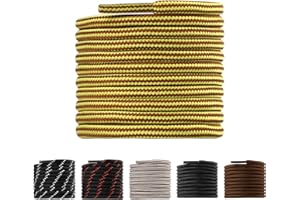 LARGERED Lacci per Scarpe Tondi Donna e Uomo Lacci Scarpe Rotondi Lacci Scarpe Rotondi per Stivali da Passeggio, lacci Tondi Scarponi Montagna Lacci per Scarpe da Escursionismo-Trekking (90-180cm)