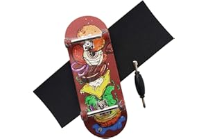 RACOFSB Pro Fingerboard 34mm Wooden Board Professional Finger Skateboard Trucks CNC Swirl Wheels (Hamburg)