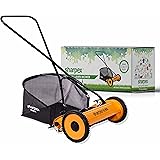Sharpex Push Manual Lawn Mower with Grass Catcher | Classic Push Reel Lawn Mower | 16-Inch Reel Lawn Mower with Grass Catcher