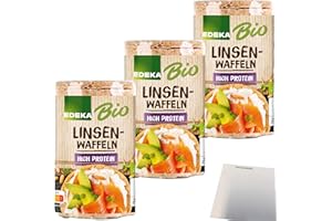 Edeka Bio Linsenwaffeln High Protein 3er Pack (3x90g Packung) + usy Block