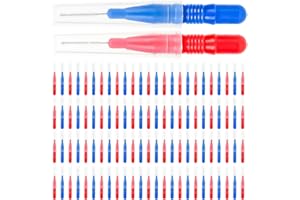 Luthando 100 sztuk szczoteczek międzyzębowych, szczoteczki międzyzębowe, szczoteczki międzyzębowe, szczoteczka międzyzębowa, nić dentystyczna, wielokrotnego użytku, narzędzie do czyszczenia zębów