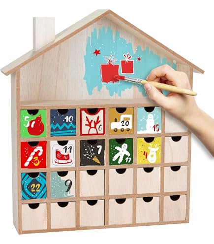 Rayher Calendario de Adviento personalizable, armario con 24 cajones, 29,6x29,6x6,5 cm, 67367521, Fuerza Rayher Calendario de Adviento personalizable, armario con 24 cajones, 29,6x29,6x6,5 cm, 67367521, Fuerza