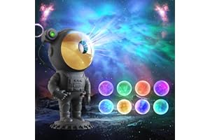 LPONGPOCUI Astronaut Galaxy Projektor, Star Space Nebula Ceiling Projection Light LED mit Timer & Fernbedienung Fernbedienung und 360° einstellbar, Geschenke für Kinder und Erwachsene, Geburtstag (Black)