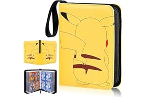 LUCKYKODOR Album de collection 50 pages 400 cartes de capacité - Classeur pour cartes à collectionner - Album avec fermeture éclair - Classeur pour cartes de collection de cartes