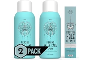 BASE LABORATORIES Spray Antiseptique Après Piercing Base Labs | Nettoie, Stérilise & Apaise | Solution Piercing | Solution Nettoyage Piercing Pour Oreille, Nez, Corps, Nombril | 240ml