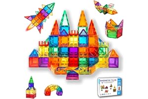 Aniuge 60 Pcs Magnetic Building Blocks Magnetic Tiles Set,Colorful Stronger Magnets,3D Magnetic Building Blocks,Magnet Building Tiles Set for Kids,Suitable for 3+ Year Old Boys and Girls