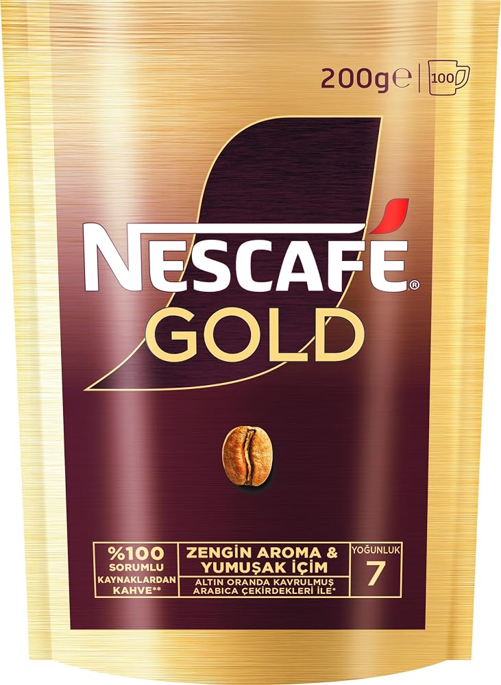 Nescafé Gold Çözünebilir Kahve Ekopaket, 200 g