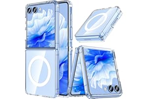 OWKEY Samsung Galaxy Z Flip 7 Case, Magnetic Samsung Flip 7 Case Compatible with Magsafe, Military Protection, Shockproof, Transparent Mobile Phone Case, Samsung Z Flip 7 Case, Thin Cover, Protective